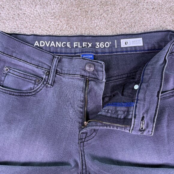Arizona Advance Flex 360 Slim Black Gray Denim Jeans Mens 29x29 E746 - Picture 3 of 13